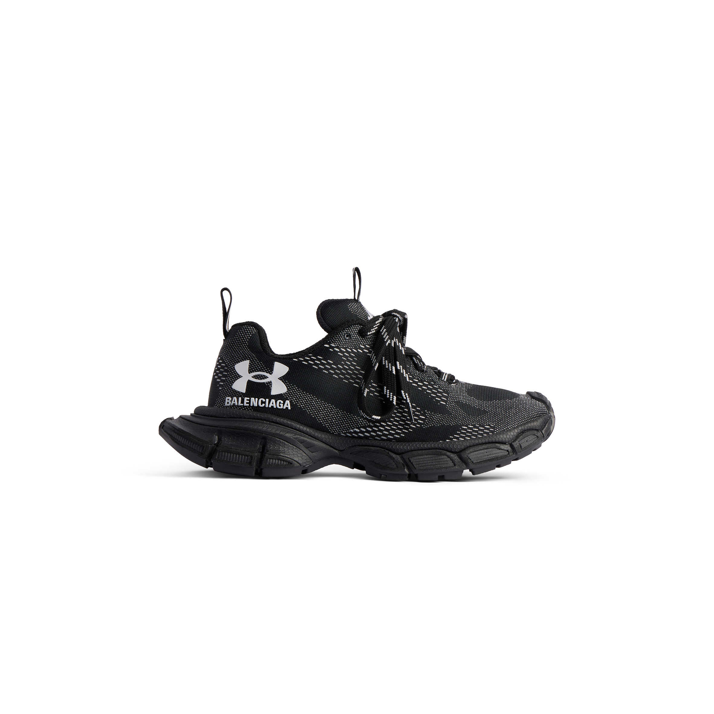 BALENCIAGA MEN'S UNDER ARMOUR 3XL KNIT TRAINERS IN BLACK WHITE 814419W3XUA1090 BALENCIAGA MEN'S UNDER ARMOUR 3XL KNIT TRAINERS IN BLACK WHITE 814419W3XUA1090
